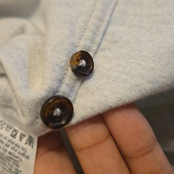 J. Crew White Heathered Chamois Elbow-Patch Botton Down Flannel Cotton Shirt - Picture 14 of 15